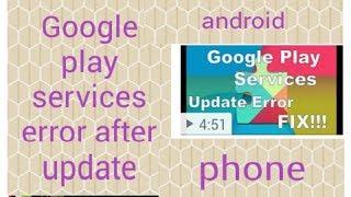 How To Fix Google Play Services Update Error Solve 100% In Android Phone 2019