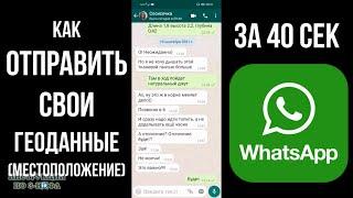 Как отправить геолокацию местоположение в Whatsapp: Как поделиться геоданными в ватсап за 40 секунд