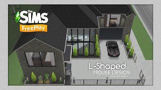 MODERN L-SHAPED HOUSE DESIGN | 3 BEDROOMS | The Sims FreePlay | House Tour | Floor Plans