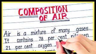 What are composition of air in english | Definition of composition of air