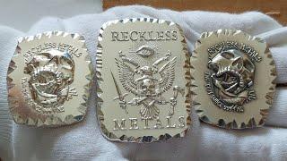 First Reckless Metals in Australia Ever! 'Death Consumes All' 2oz and 'Eagle Crest' 100g Silver Bars