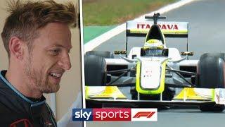 Jenson Button drives 2009 Brawn BGP001 car around Silverstone!