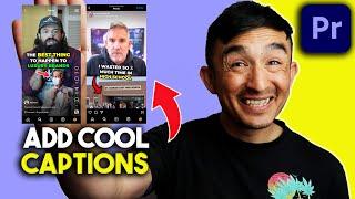 Create Cool Captions for Your Videos like Alex Hormozi & Grant Cardone with Adobe Premiere