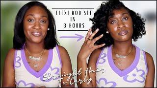 HAPPY NEW YEAR | Transform that OLD silk press in 3 HOURS | Flexi Rod Set on Straight Hair!