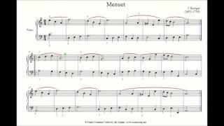 Menuet  - J.  Krieger - Piano