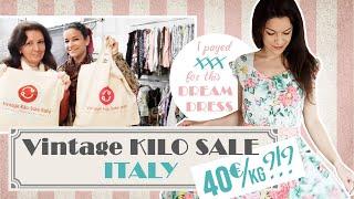 Shopping at the VINTAGE KILO SALE ITALY - Our Experience - VINTAGE CLOTHES HAUL + OUTFITS!