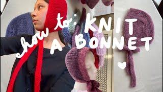 how to knit a bonnet | mohair bonnet walk through