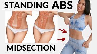 Standing Abs & mid-section, lose hanging belly bulge, tighten core, low impact, no jumping/ crunches