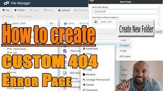 How to create Custom 404 Error page in cPanel [Easy method] ️