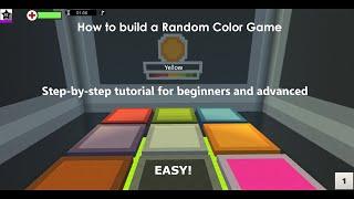 [Step-by-step format] How to build a Random Color Game - Kogama