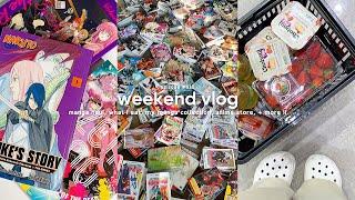 weekend vlog: manga haul, what i eat, my manga collection, anime strore, + more !!