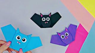 DIY|Origami paper bat|Оригами летучая мышь из бумаги