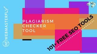 Plagiarism Checker Tool - 100% Free Online Plagiarism Detector: Webmasterfly