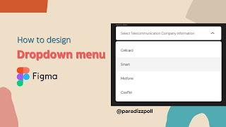 Create Dropdown Menu in Figma UXUI