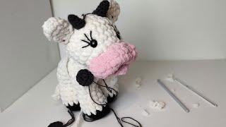 Cow Plush Amigurumi Free Pattern Crochet Tutorial Part 1