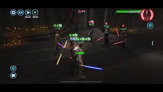 Bastila Shan, Jedi Knight Cal Kestis (JKCK), Mace Windu vs Darth Malgus - SWGOH GAC 3v3