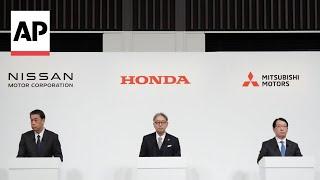 Nissan and Honda officials announce plans to merge and create world's No. 3 automaker