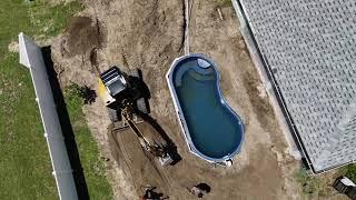 Day 2 & 3 Pool set, plumbing, lights and backfill