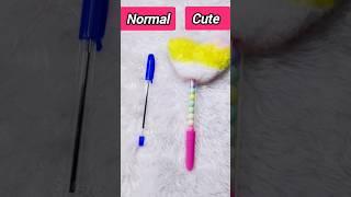 Normal vs Cute Stationery, Pen, Pencil, Eraser, Sharpener, Fancy School Diy, Art, Craft #shorts