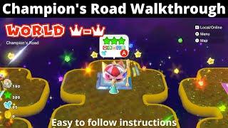 Super Mario 3D World - Champion's Road Walkthrough - Easy to Follow Instructions - Easy Method