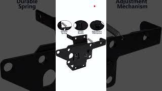 Vinyl Gate Latch BLACK (for Vinyl, Wood, PVC etc Fencing) Fence Gate Latch w/Mounting Hardware