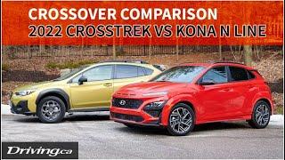 2022 Hyundai Kona N Line vs Subaru Crosstrek Outdoor | Crossover Comparison | Driving.ca