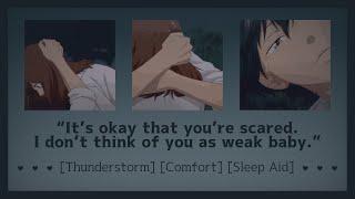 Girlfriend comforts you during a storm [ASMR Girlfriend RP F4A] [Thunderstorm] [Comfort] [Sleep Aid]