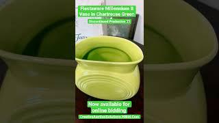  Rare Chartreuse Green Fiestaware Vase Available For Bidding @ Online Auction  #auction #vase