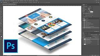 Как сделать Mockup для шаблона страниц сайта в фотошопе