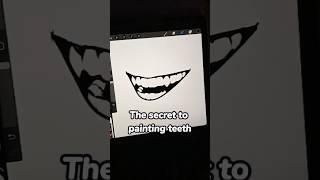 How to draw teeth #arttips #arttutorial #digitalart #procreate #shorts