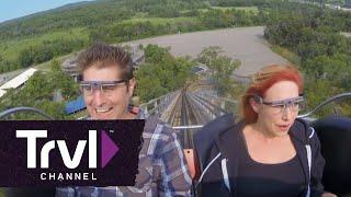 Best Seat on a Coaster? Kari Byron & Tory Belleci Find Out | Thrill Factor | Travel Channel