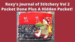 #roxysjournalofstitchery / Sewing On The Pocket and Revealing A Hidden Pocket