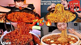 Different Kind Of EXTREMELY SPICY NOODLES Eat By Mukbangers! ️