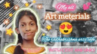 my all art meterials || with full details and links