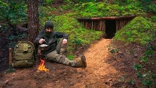 How to Build warm and cozy survival shelter in sand | Easily find food on the beach