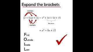 GCSE Maths revision - Expanding Pairs of Brackets #maths  #gcse