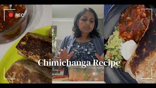 Chimichanga Mexican Recipe Banaya Dinner Me and Sneh Ne Gaya Hare Krishna Mantra.