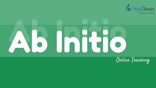 Ab Initio Training Tutorial - Ab Initio Training Videos - BigClasses