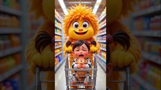 ️ Evolution of Monster: Orange Beast Scares Girl in Supermarket  #cat #cute #love #shorts