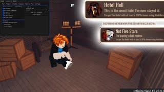 Getting the "Hotel Hell" and "Not Five Stars" badges in Doors with EXPLOITS!