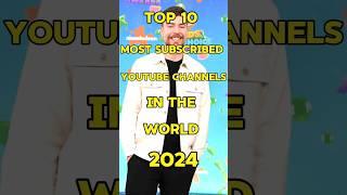 Top 10 most subscribed channels 2024 #shorts #shortsvideo #viral #top10 #subscribers