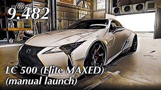 CSR2 - LC 500 (Elite MAXED) (manual launch) - tune & shift - 9.482