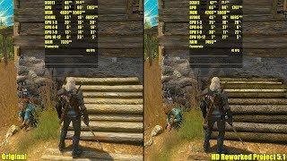 The Witcher 3 HD Reworked Project 5.1 Vs Original 4K Graphics & Performance Comparison