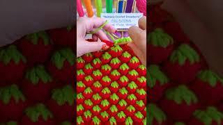 Crochet Strawberry Stitch by Naztazia  #shorts