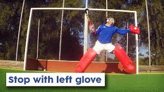 Goalkeeper tutorial: Stopping balls with left glove | Hockey Heroes TV