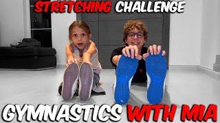 Stretching flexibility challenge in gymnastics