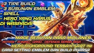 CARA SETTING EMBLEM DAN BUILD PHARSA PALING SAKIT 2021 - BUILD PHARSA TERSAKIT | PHARSA