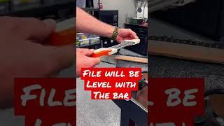 STIHL 2 in 1 Chainsaw Chain Sharpener Demo #shorts #stihl #chainsaw #logging #diy #howto