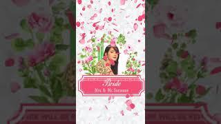 Vertical Floral Wedding Invitation Video || Floral Hindu Wedding Video Invite | VG-515