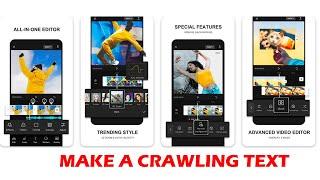 How to Make scrolling or Crawling Text / Moving Text Like News in CapCut Mobile | Elamedia